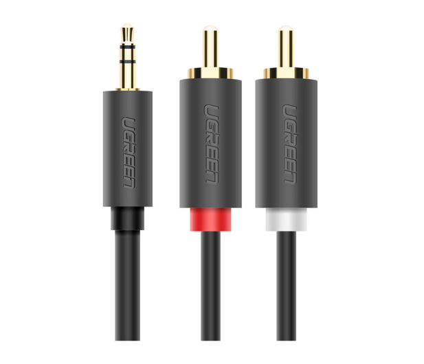 UGREEN AV102 Kabel 2x RCA Cinch jack 3.5 mm 1m czarny - 1488938 - zdjęcie 2
